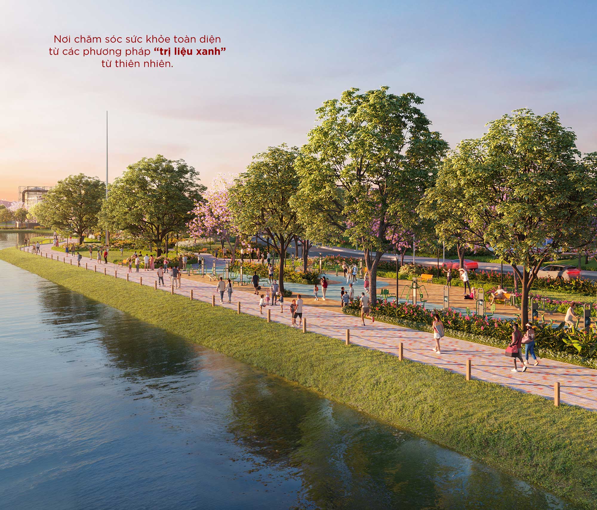 Công viên ven hồ tại Vinhomes Wonder City – Nơi cư dân tận hưởng không gian xanh và trải nghiệm “trị liệu xanh” độc đáo