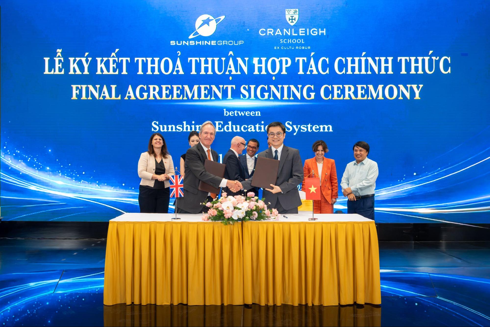 Cranleigh School và Sunshine Group chính thức ký kết thỏa thuận hợp tác từ 11/6 vừa qua