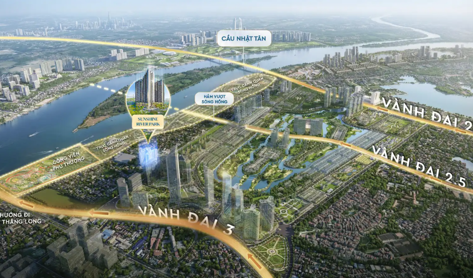 Sunshine River Park nằm trong KĐT cao cấp Ciputra